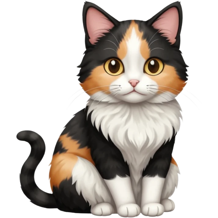 black and white cat emoji