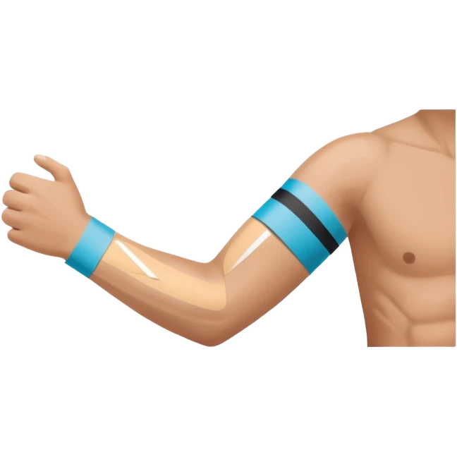 arm with kinesio tape (physiotherapy)  emoji