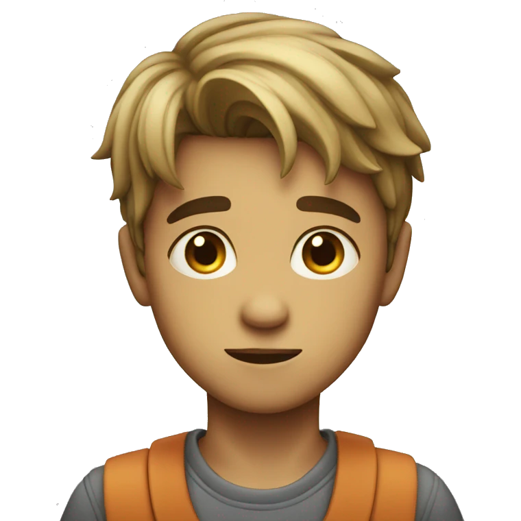 Boy giving side eye emoji