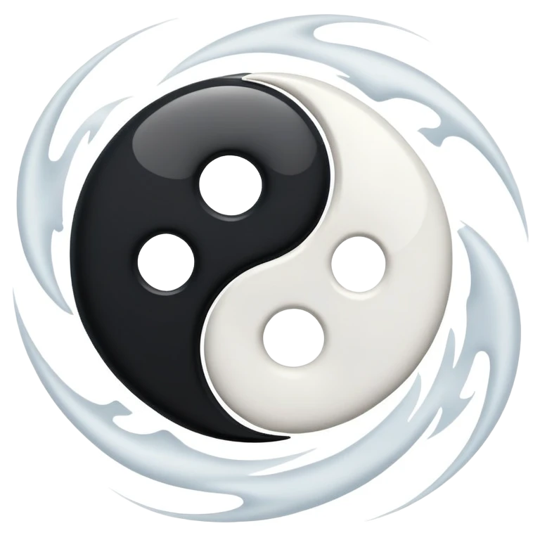 Taoist yin yang symbol with flowing energy emoji