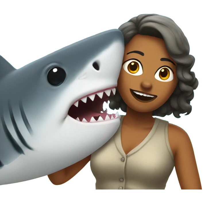 Lesbian shark  emoji