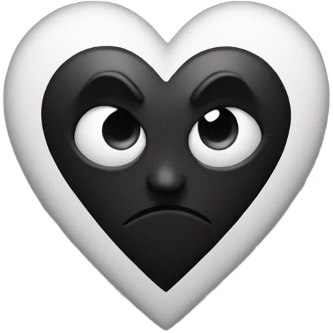 Goth heart emoji