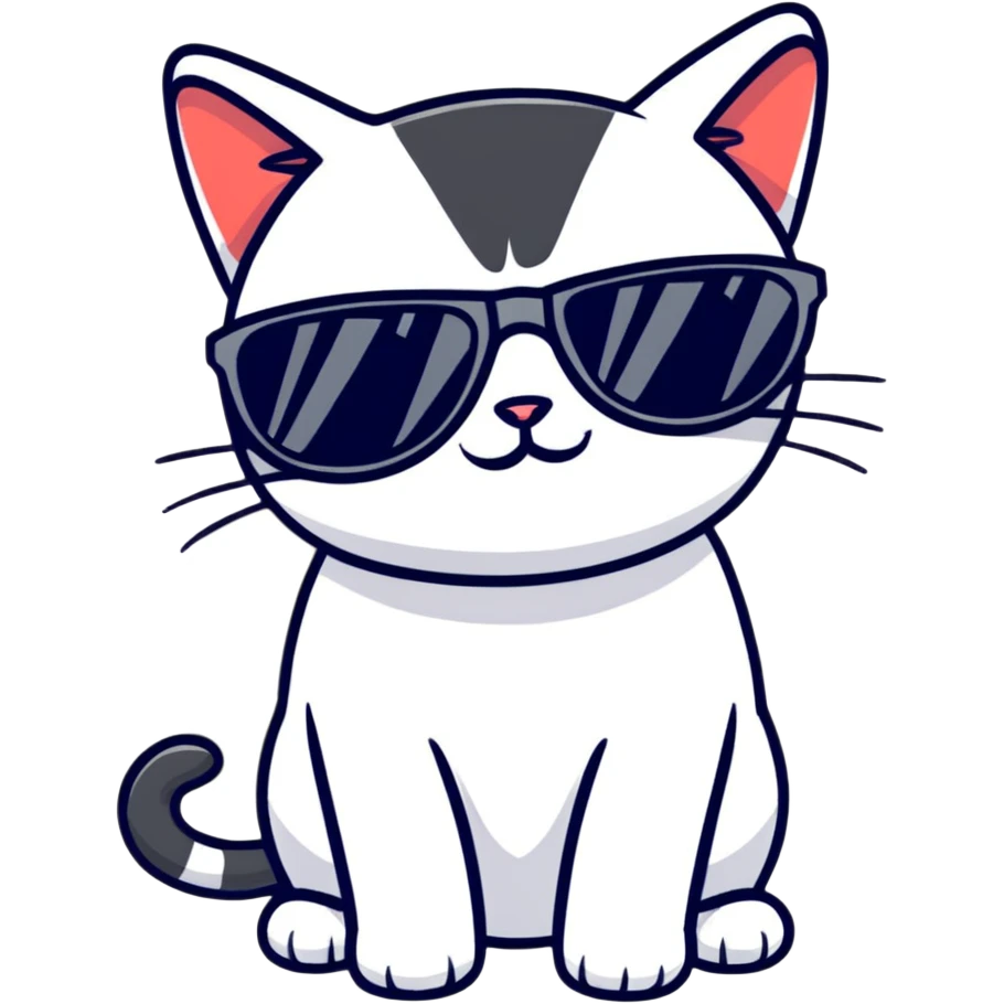 Cat with sunglasses emoji