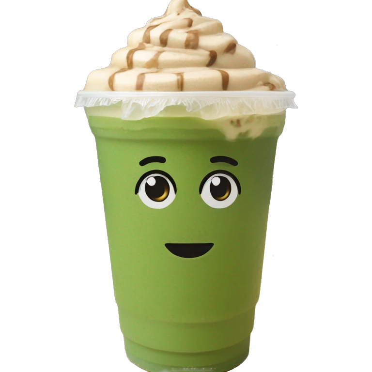 Matcha iced latte  emoji