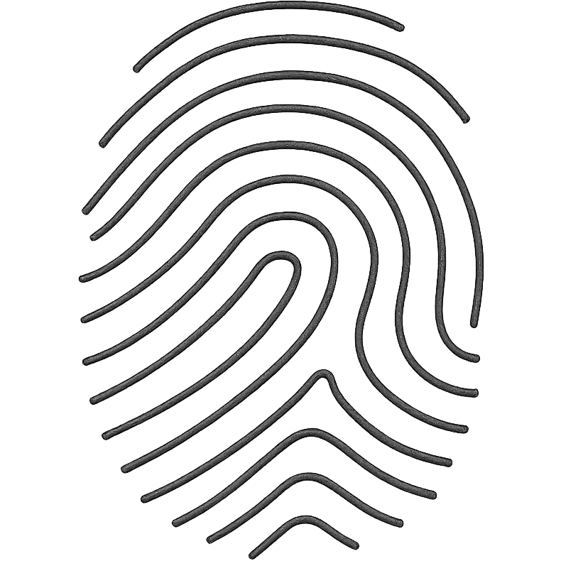 hand drawn outlined fingerprint icon emoji