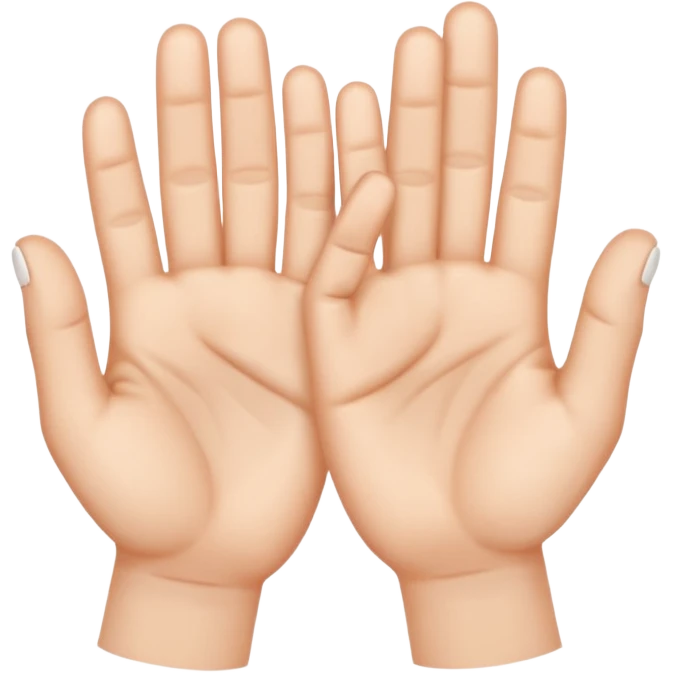 two white hands dapping up emoji