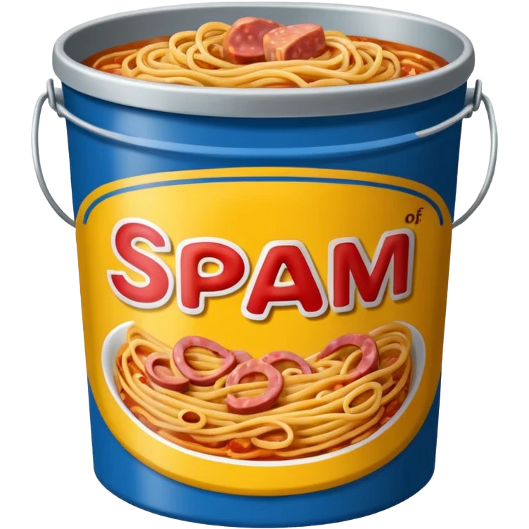 BUCKET OF SPAM spaghetti SLOP  emoji