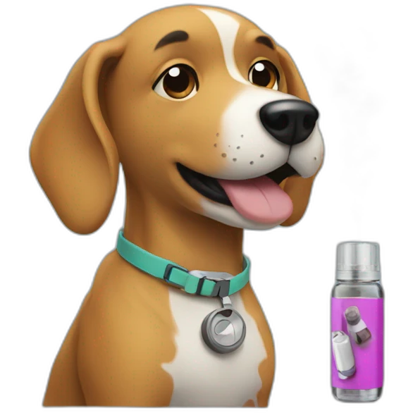 dog + vape emoji