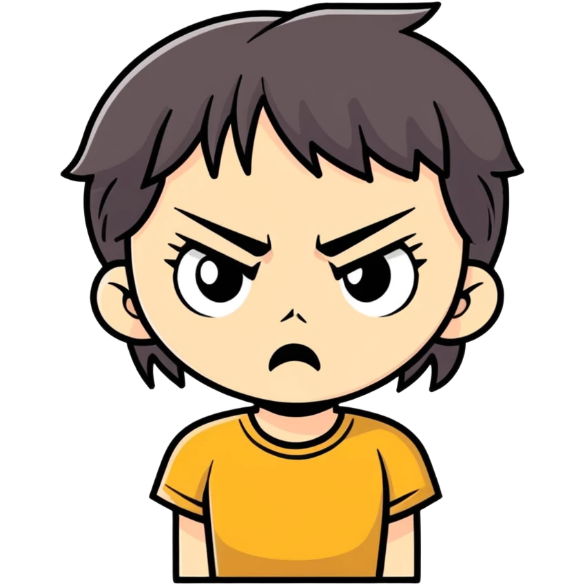 A girl who is mad emoji