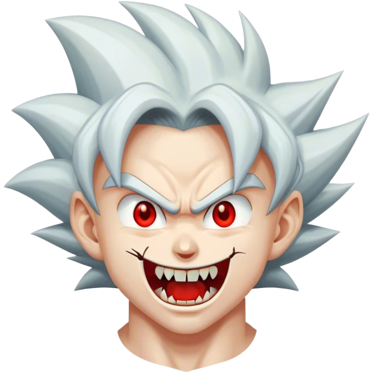 Goku Anime Face Vampire emoji