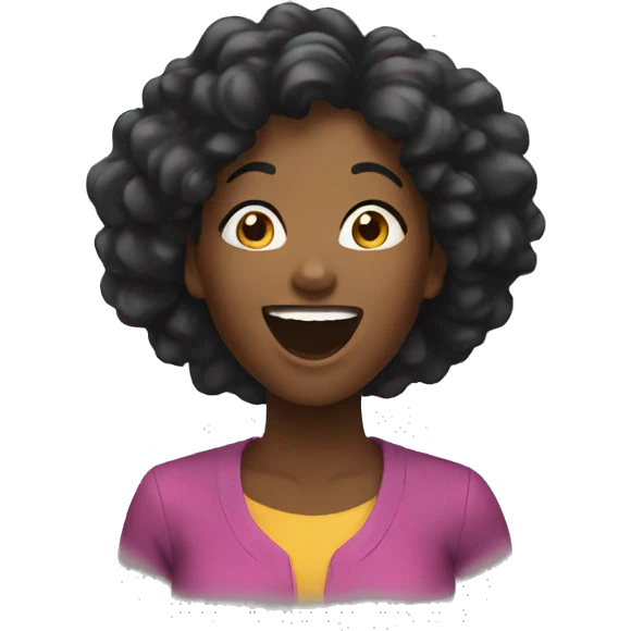 black woman excited emoji