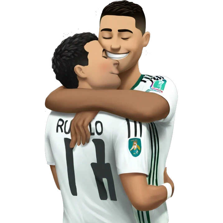 Ronaldo kissing Ronaldo  emoji