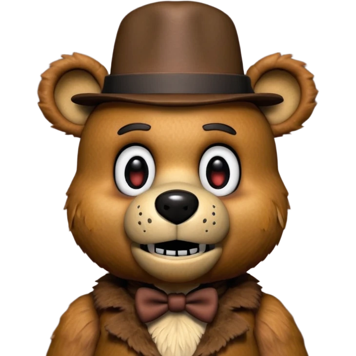 Freddy Fazbear (small hat) from Five Nights At Freddy's Movie emoji
