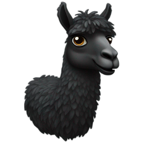 Black Mexican llama emoji