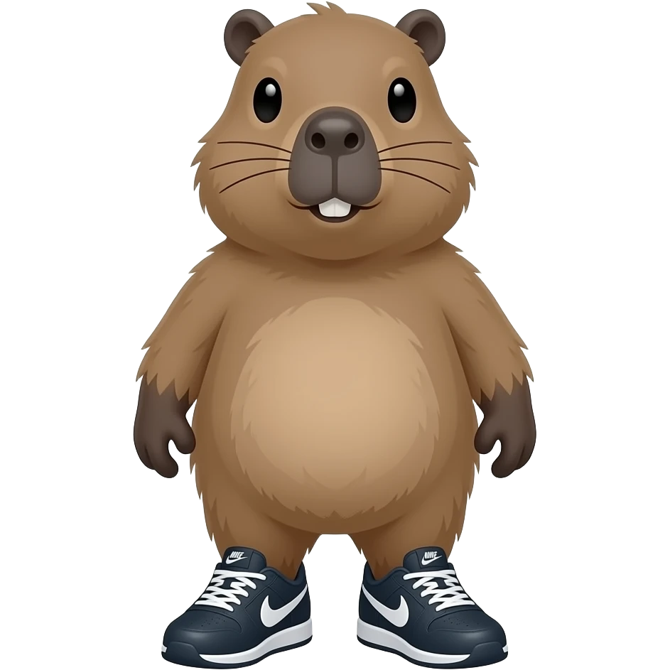 Me puedes hacer un capibaro con zapatos Nike emoji