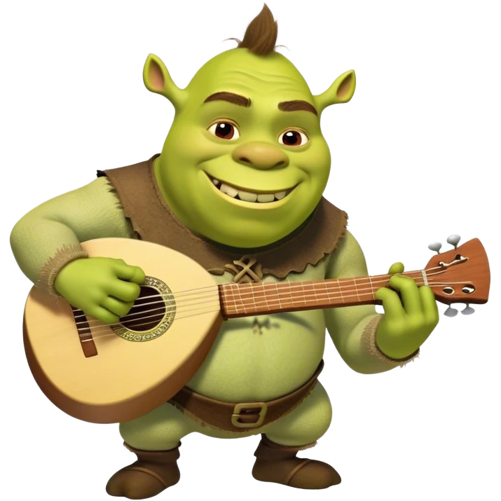 Shrek playing balalaika emoji
