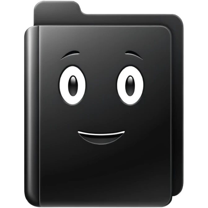 simple black folder icon emoji