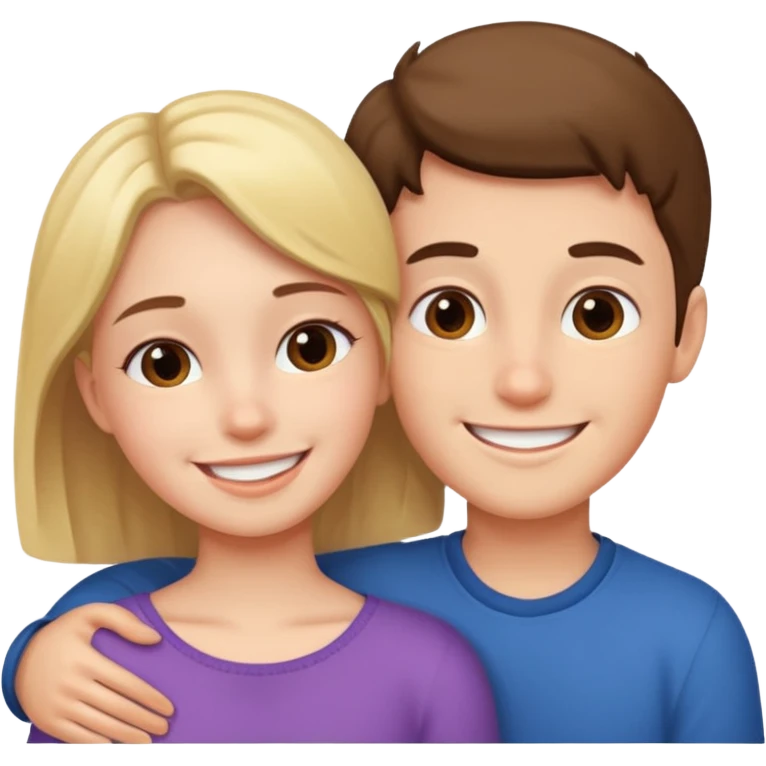 Fille embrassement un garçon  emoji