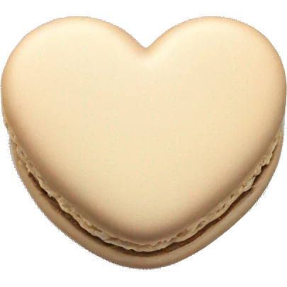Blue Realistic isolated heart shaped macaron cookie laying down flat emoji