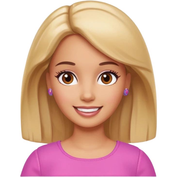 Mixed Barbie with brown eyes emoji