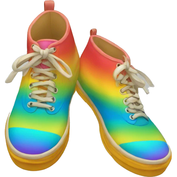 Rainbow shoes emoji