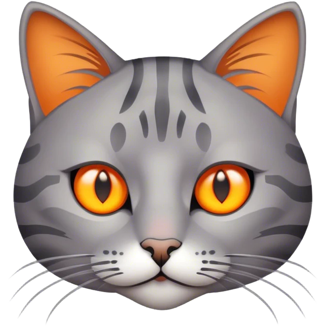 Grey tabby cat emoji