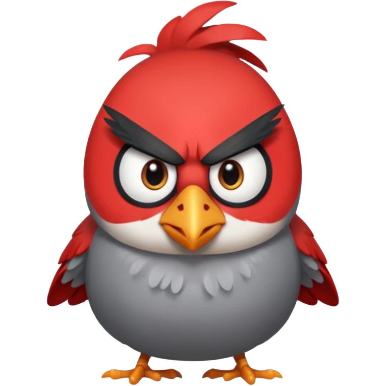 gray angry bird emoji