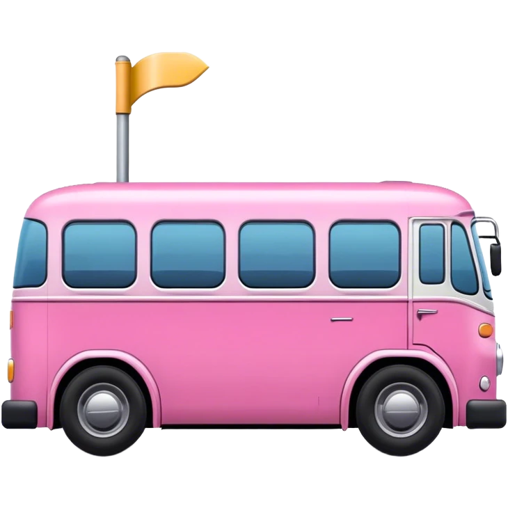 Pink bus  emoji