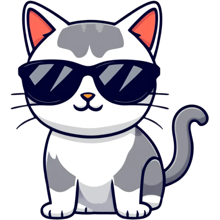 Cat with sunglasses emoji