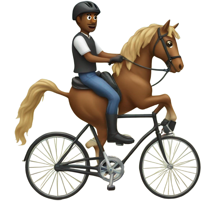 Horse riding a bicycle  emoji