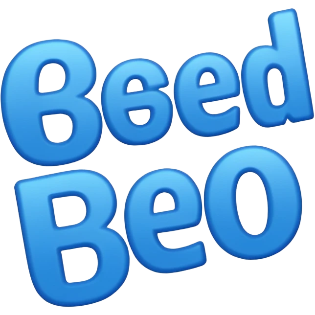 blue word "blessed" emoji