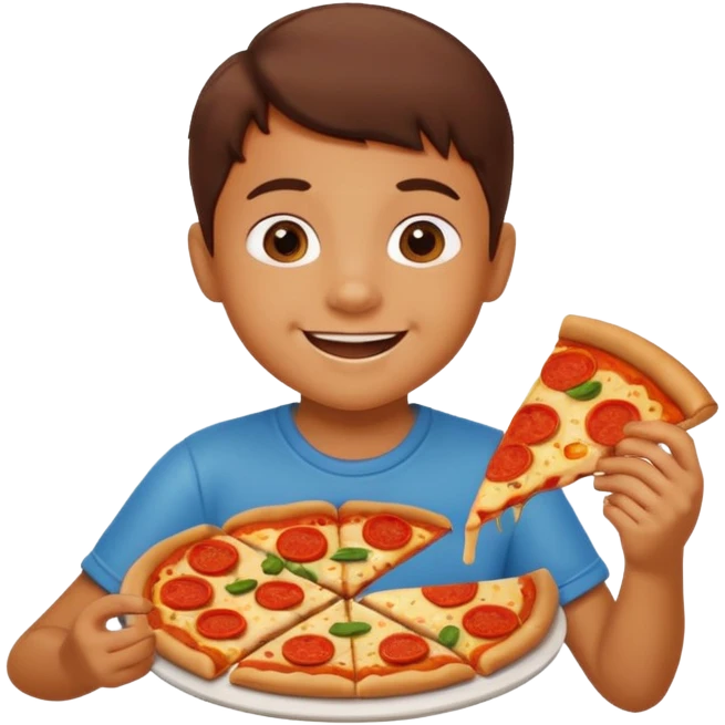 Child Eating Pizza emoji