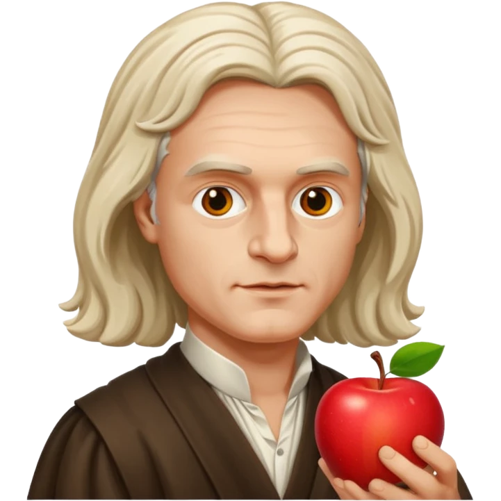 isaac newton with apple' emoji