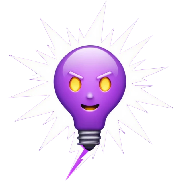 Purple lightning emoji