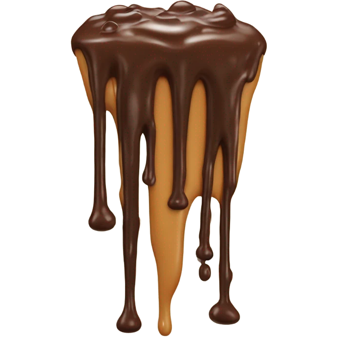 Melted crunchy Shmorth with melted choclet falling  emoji
