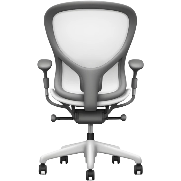 white sayl Herman Miller ergonomic chair back view emoji