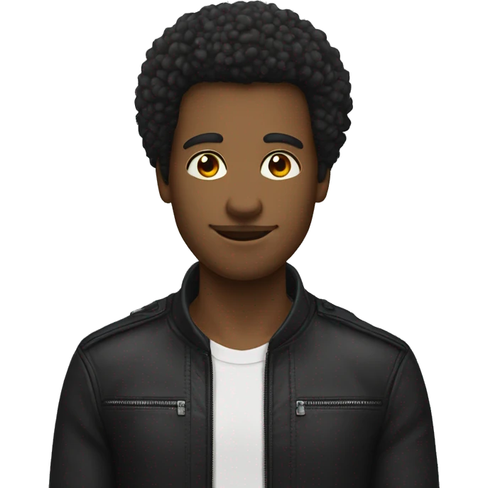 Homme noir avec des oreilles percées et les cheveux Afro blond emoji