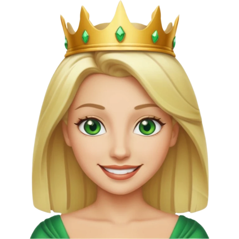 Sexy Queen Green eyes blonde Hair emoji