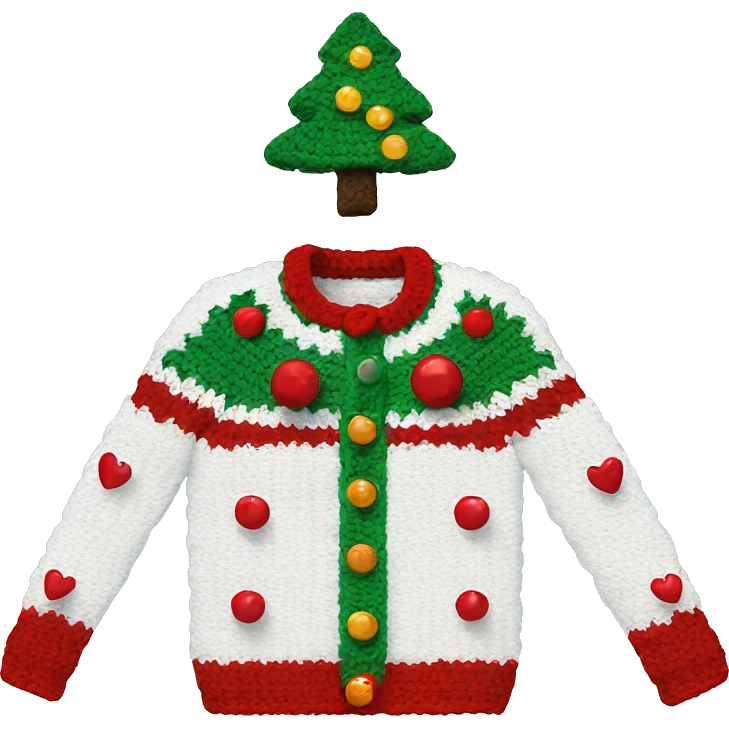  crochet christmas sweater emoji