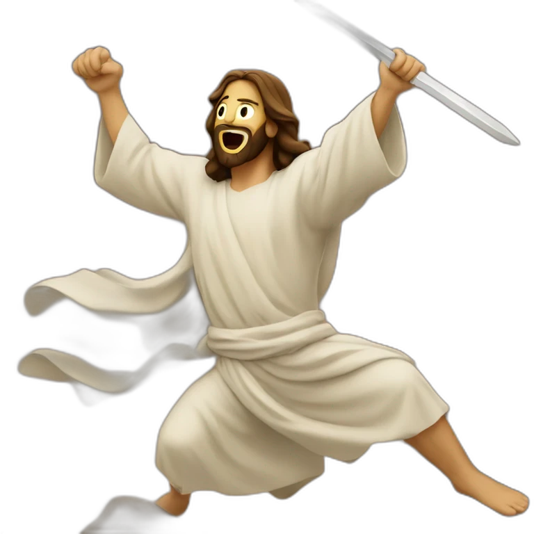 jesus fighting someone emoji