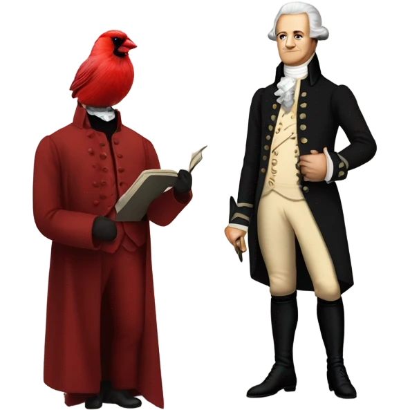Alexander Hamilton next to a dead cardinal  emoji