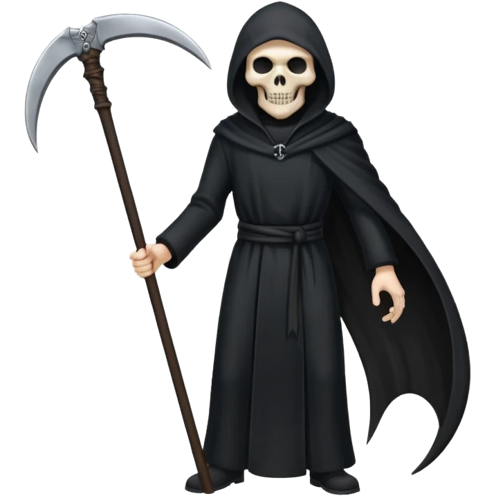 grim reaper blacked out holdin scythe emoji