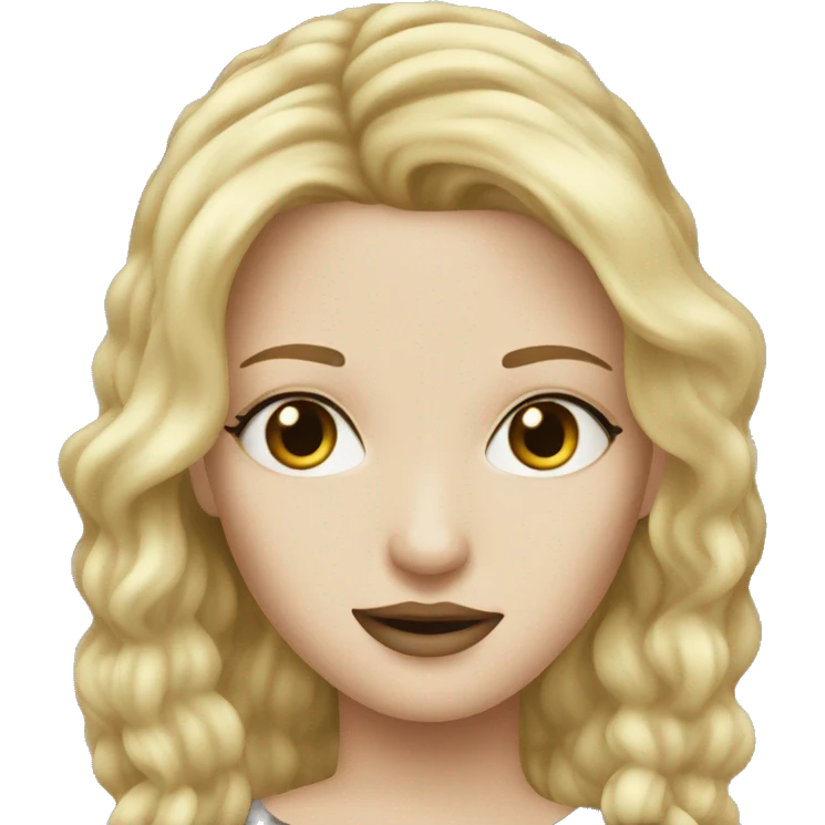 blond white girl with smoke emoji