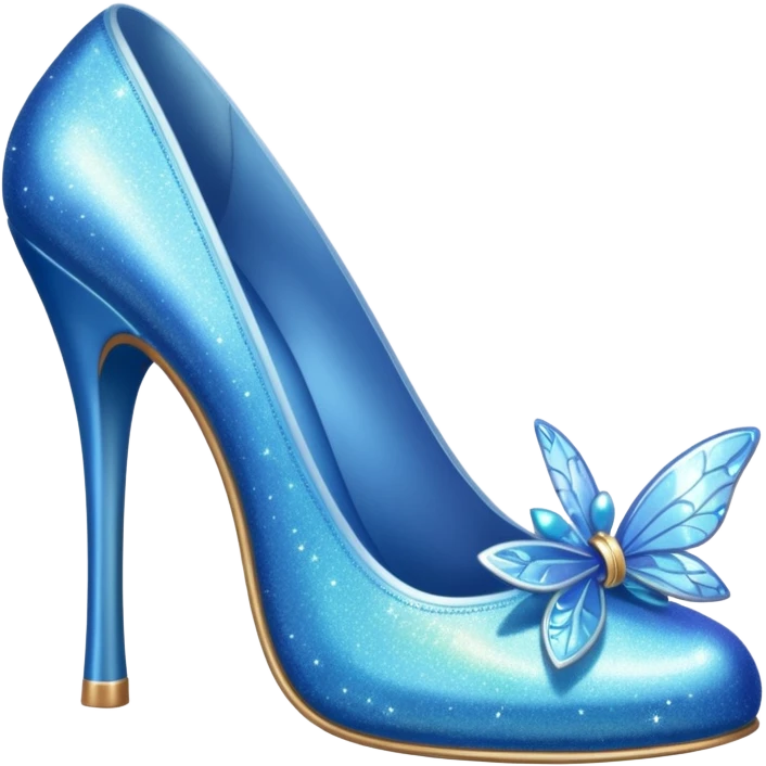 blue fairy high-heeled shoe emoji