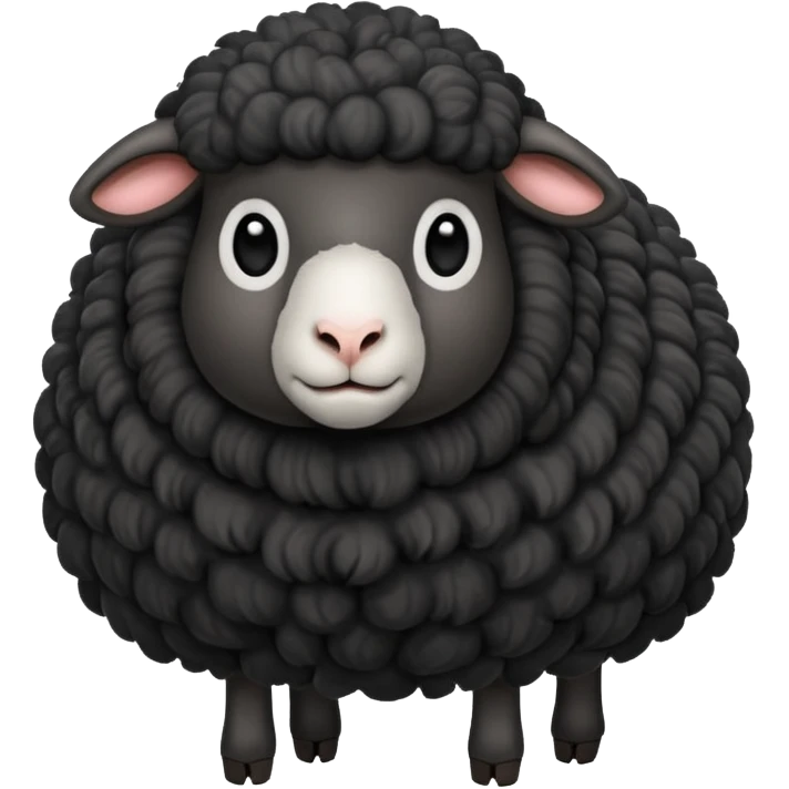 Emojin de una oveja negra cuerpo completo  emoji