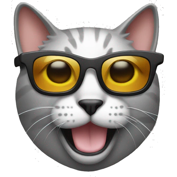 cool cat wearing sunglasses emoji