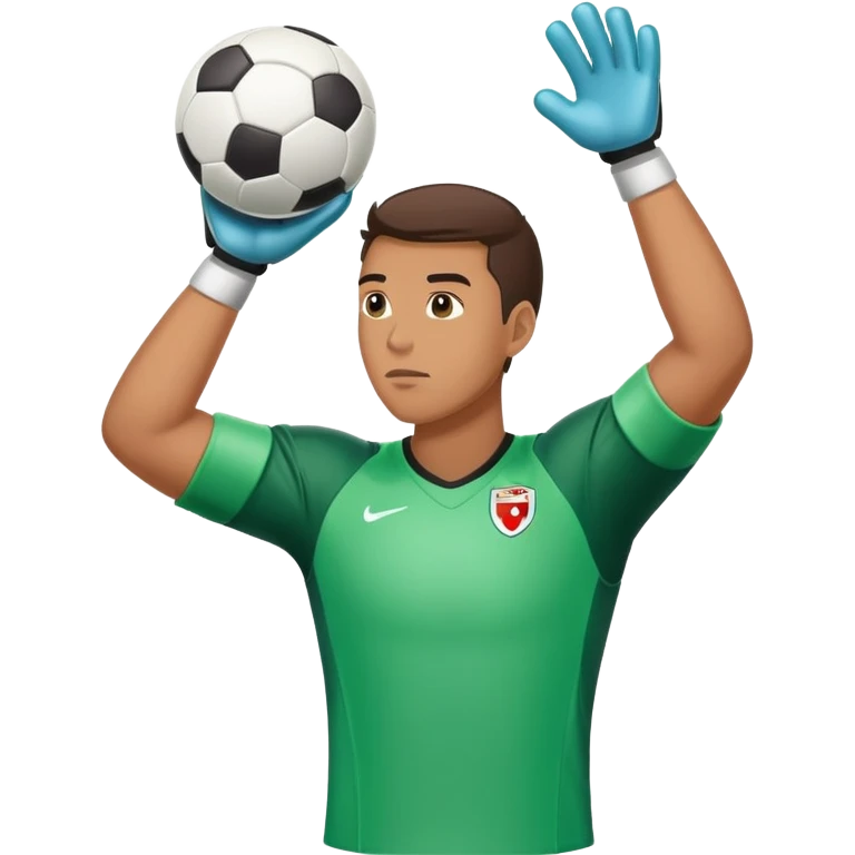 football goalkeeper catching ball emoji