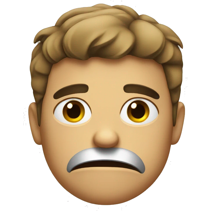 Annoyed face emoji
