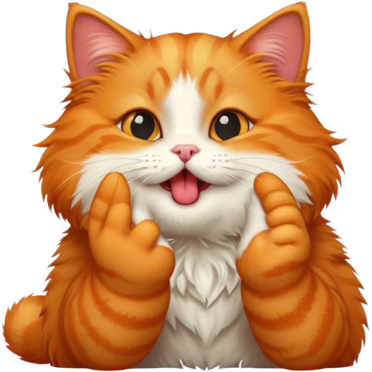 ginger cat sends an air kiss emoji