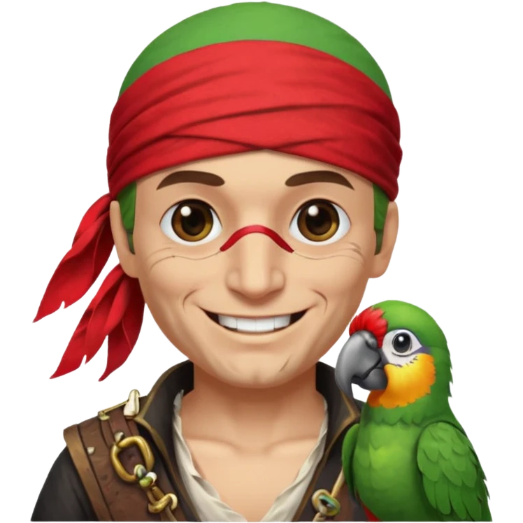 pirate and parrot emoji